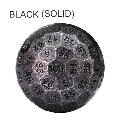 Large 100 Side Metal Dice for Party Games