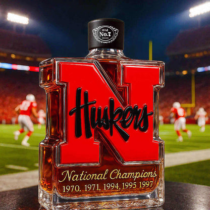 Official Nebraska Cornhuskers Champions Whiskey Decanter