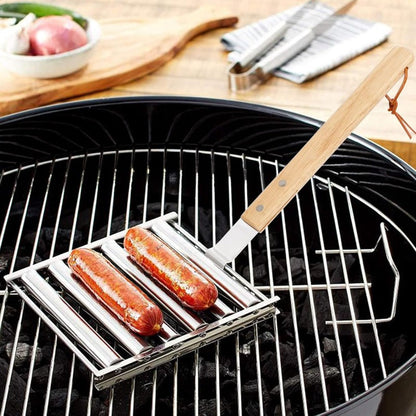 Simple Rotating Hot Dog BBQ Grill Tray