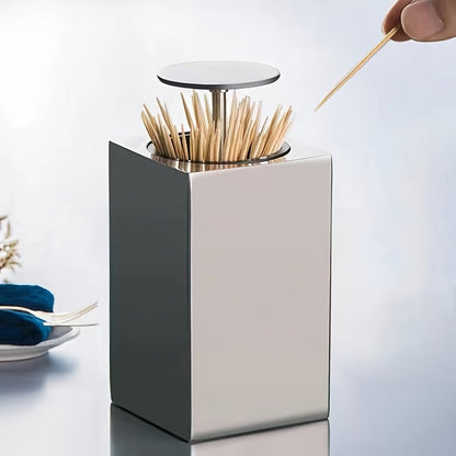 Stainless Steel Toothpick Holder - Clean and Compact