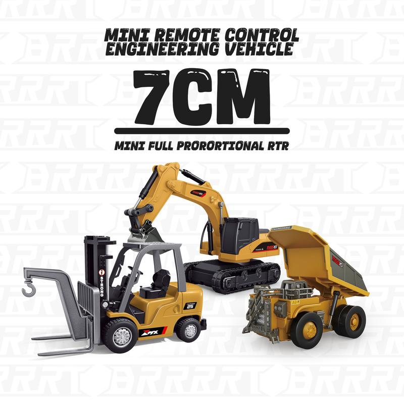 Compact RC Construction Vehicle Playset