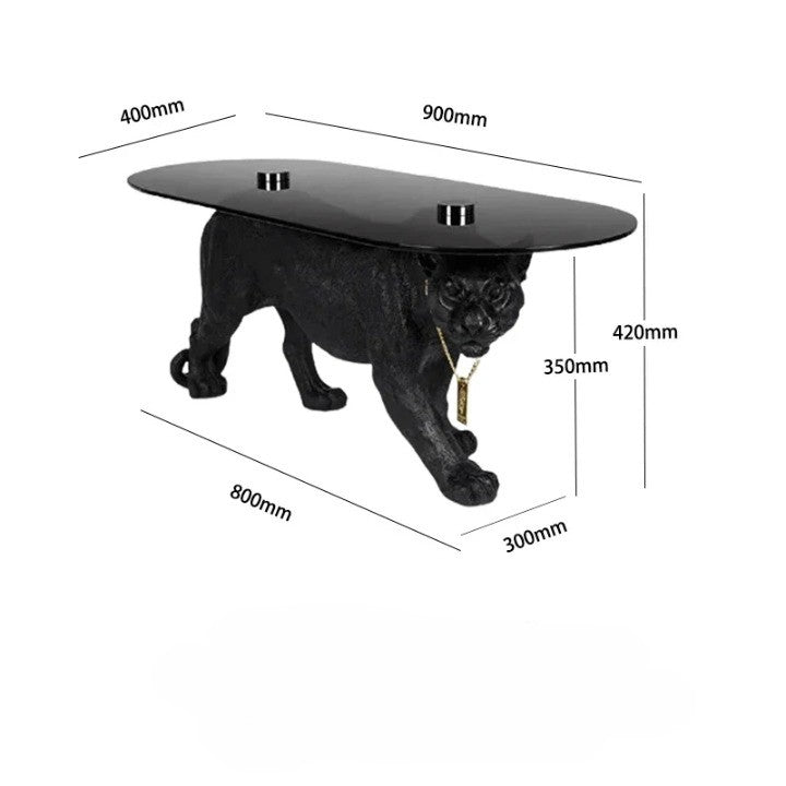 Rustic Wooden Animal Side Table