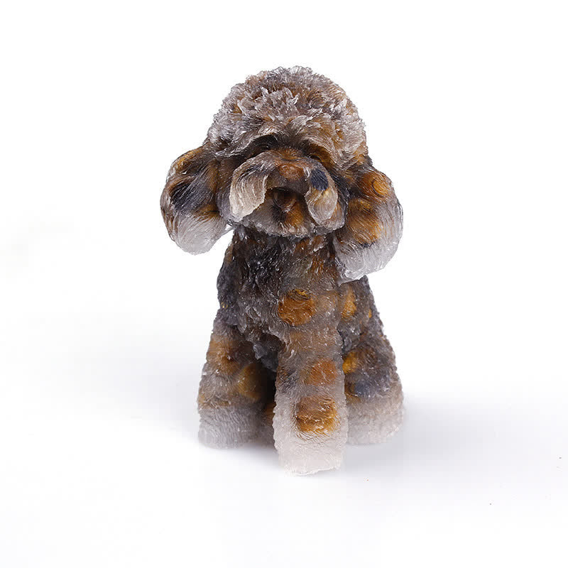 Shiny Gemstone Dog Ornament Figure