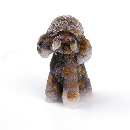 Shiny Gemstone Dog Ornament Figure