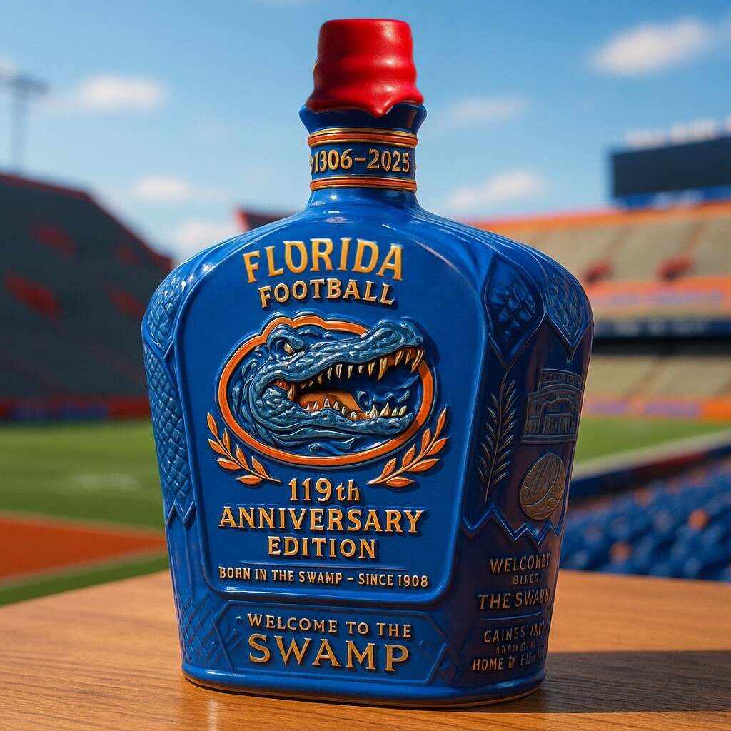 Authentic UF Gators Limited Edition Whiskey Decanter