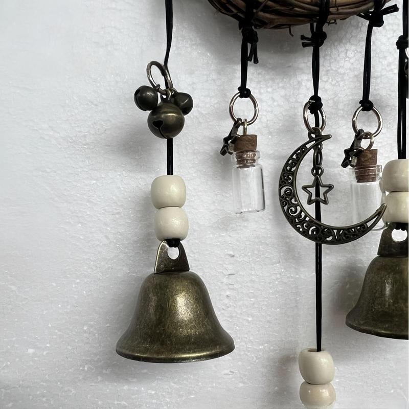 Rustic Woven Metal Wind Chime Decor