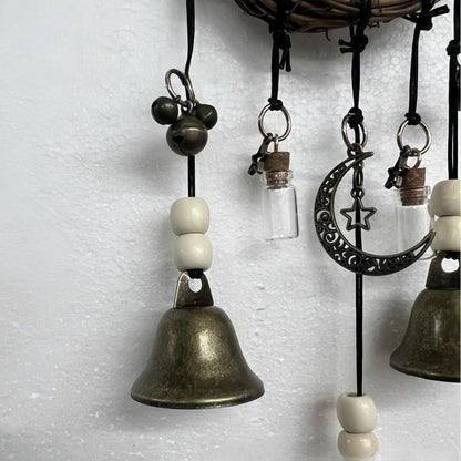 Rustic Woven Metal Wind Chime Decor