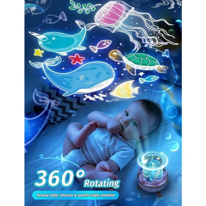 Fun Rotating Rabbit Night Light Lamp for Kids