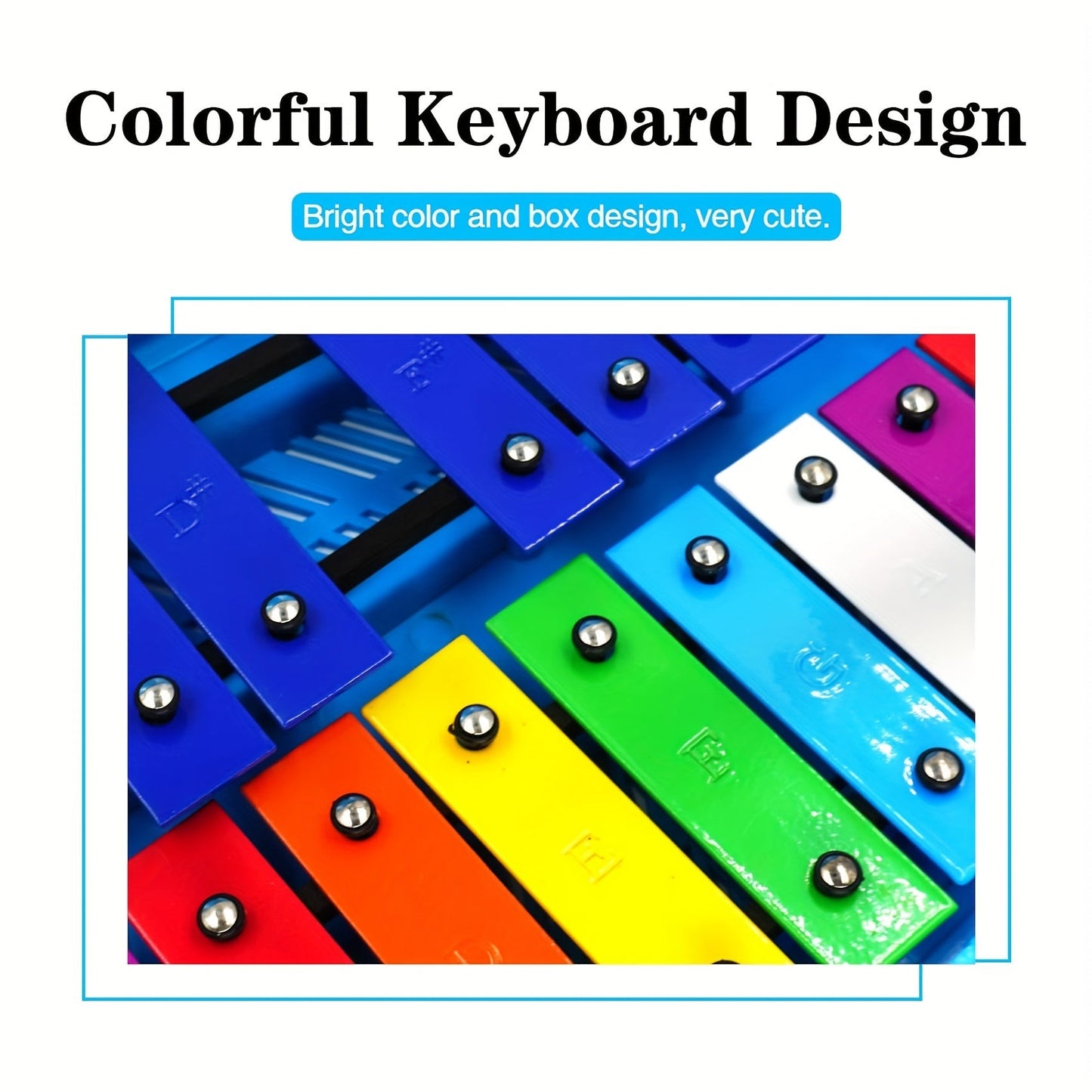 Colorful Childs Xylophone Kit with Case