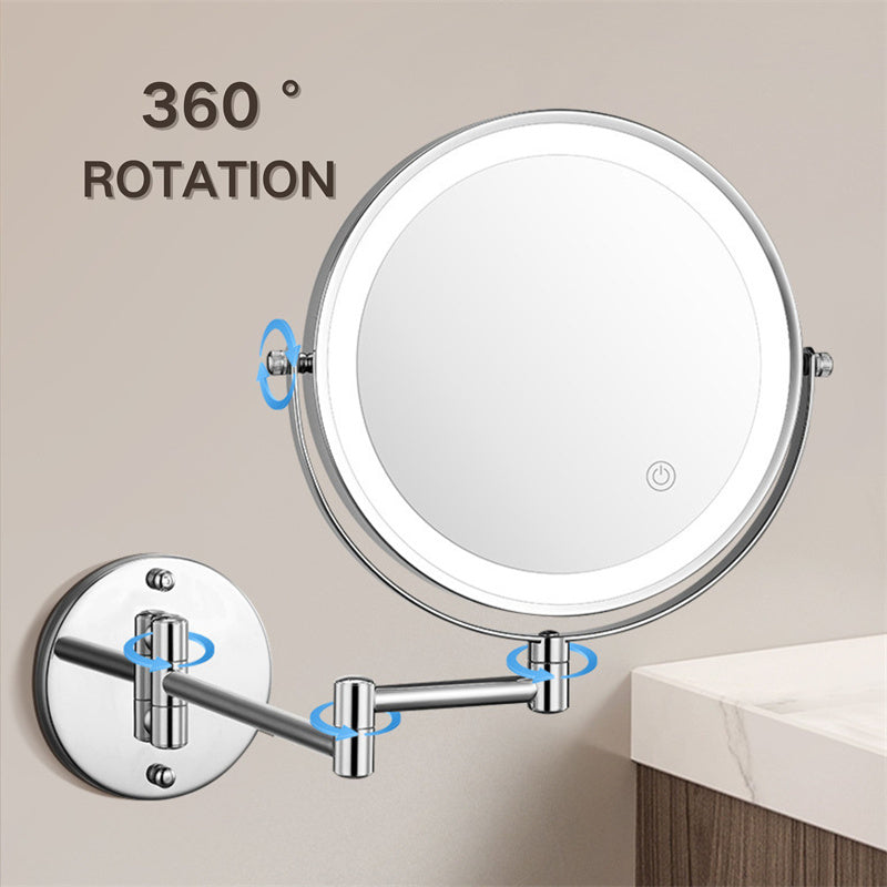Bright LED Extendable Bathroom Mirror