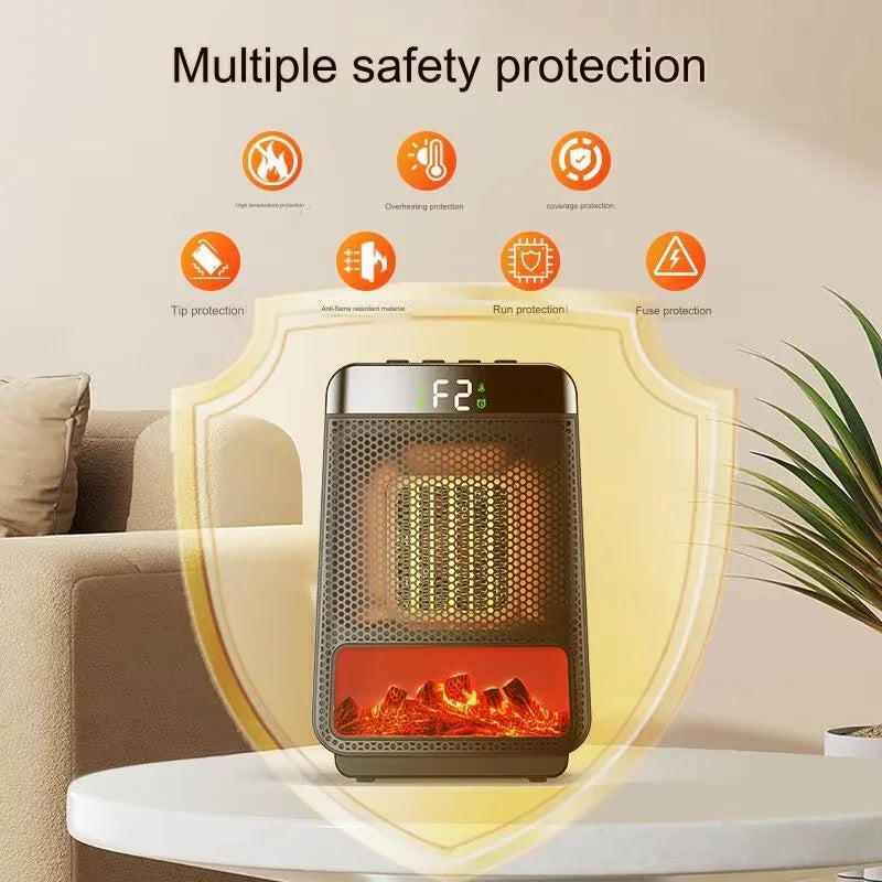 Portable 1500W Digital Space Heater with Quiet Fan