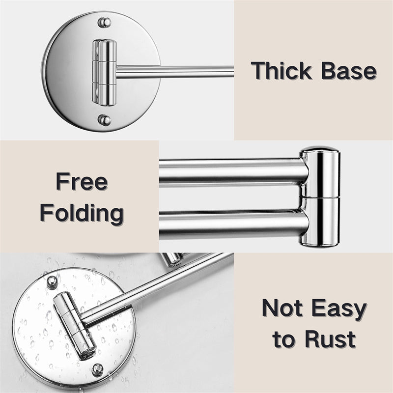 Bright LED Extendable Bathroom Mirror