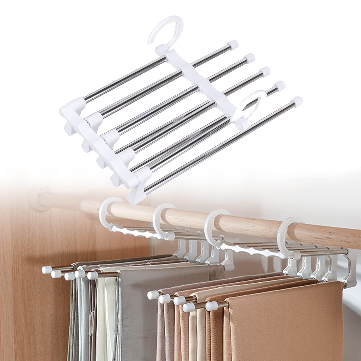 5 in 1 Folding Storage Rack Hanger
