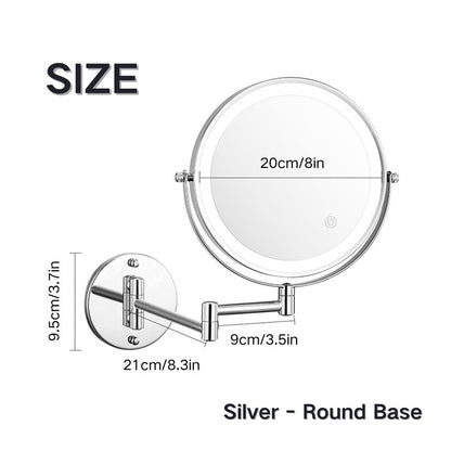 Bright LED Extendable Bathroom Mirror