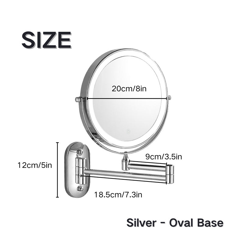 Bright LED Extendable Bathroom Mirror