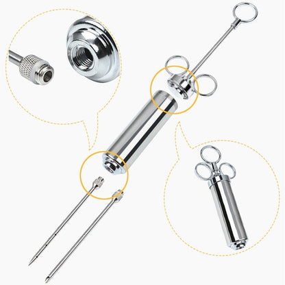 Heavy Duty Meat Injector Kit for BBQ and Grilling