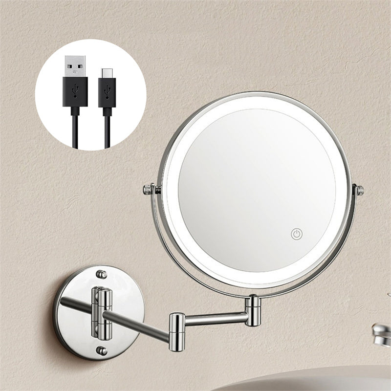 Bright LED Extendable Bathroom Mirror