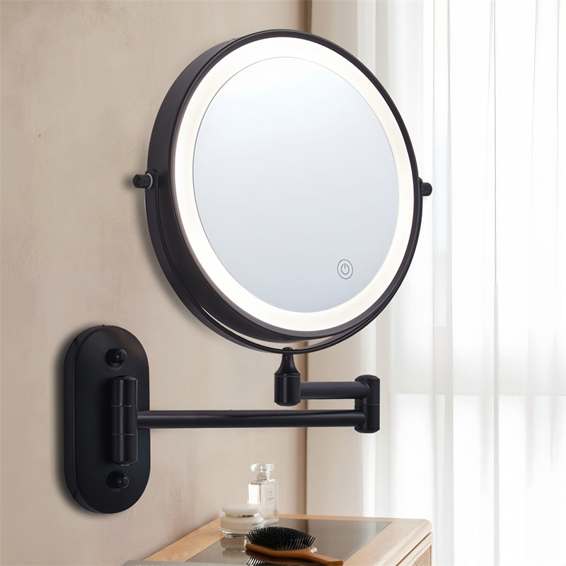 Bright LED Extendable Bathroom Mirror
