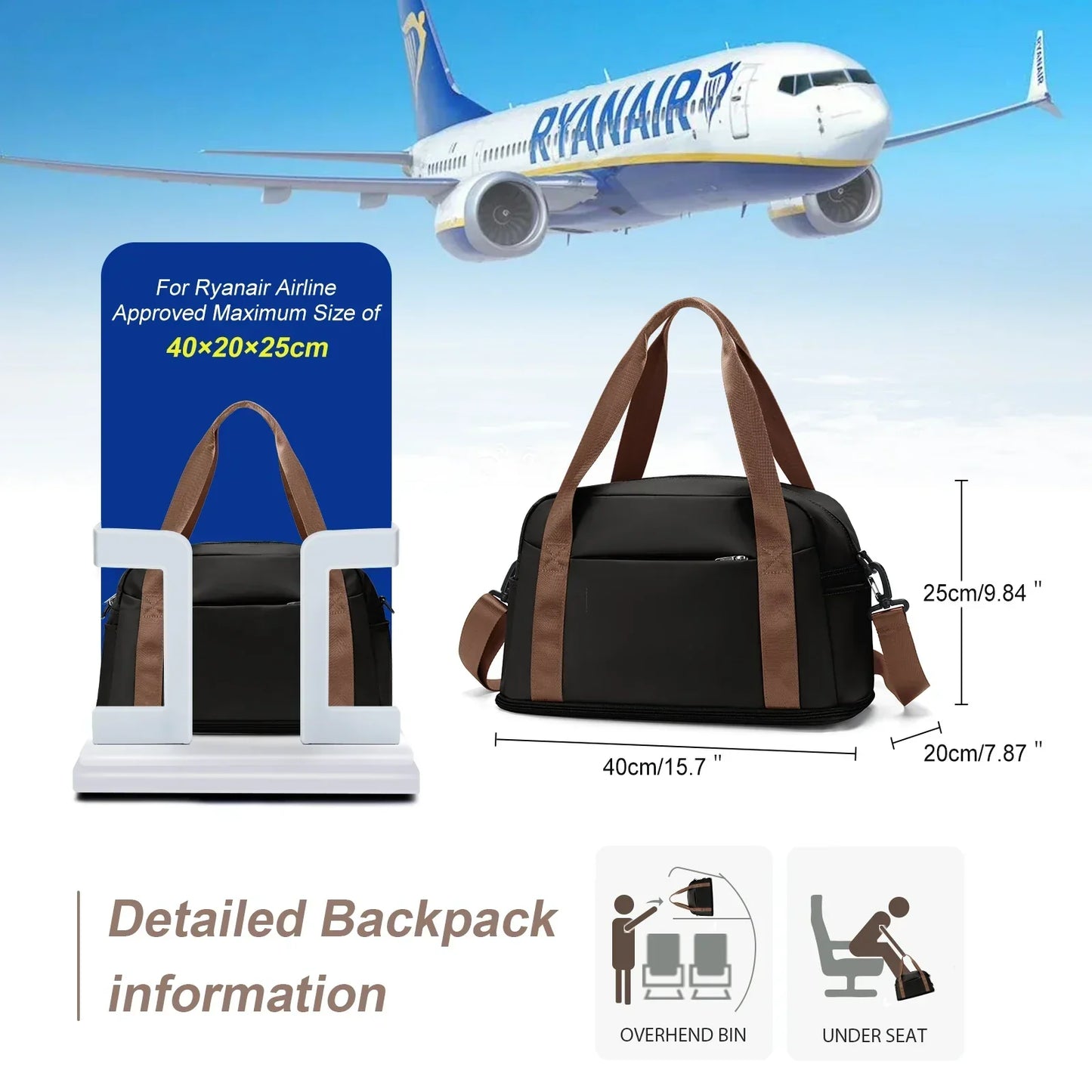 Compact Easy Rolling Luggage Bag
