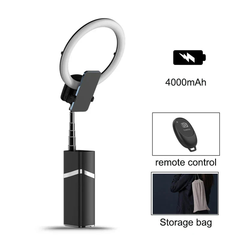 Compact Folding LED Ring Light Tripod Stand