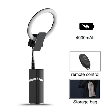Compact Folding LED Ring Light Tripod Stand
