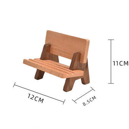 Compact Wooden Phone Stand with Adjustable Holder