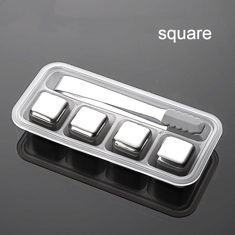 Durable Stainless Steel Ice Cubes Set with Clamp - Luxicro