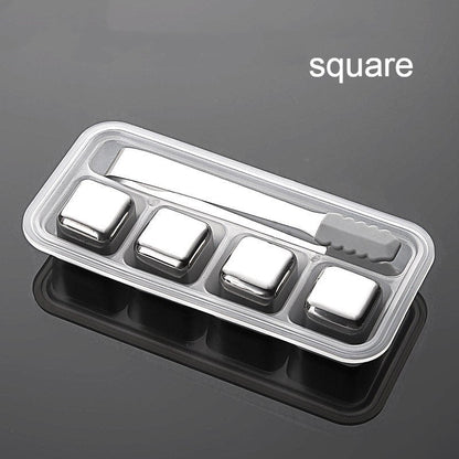 Durable Stainless Steel Ice Cubes Set with Clamp - Luxicro