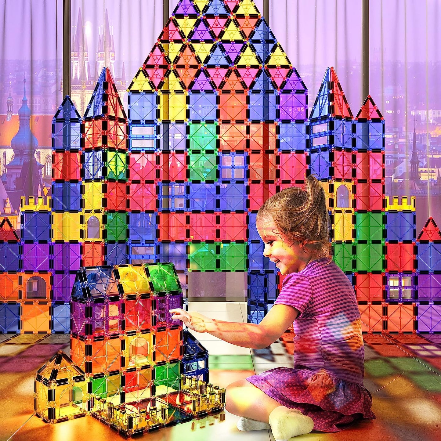 Bright Childrens Magnetic Construction Blocks