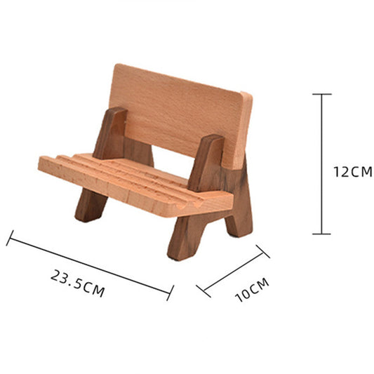 Compact Wooden Phone Stand with Adjustable Holder - Luxicro
