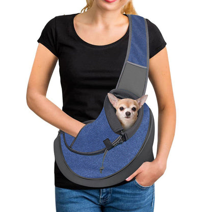 Cozy Pet Carrier Bag with Pockets & Adjustable Strap