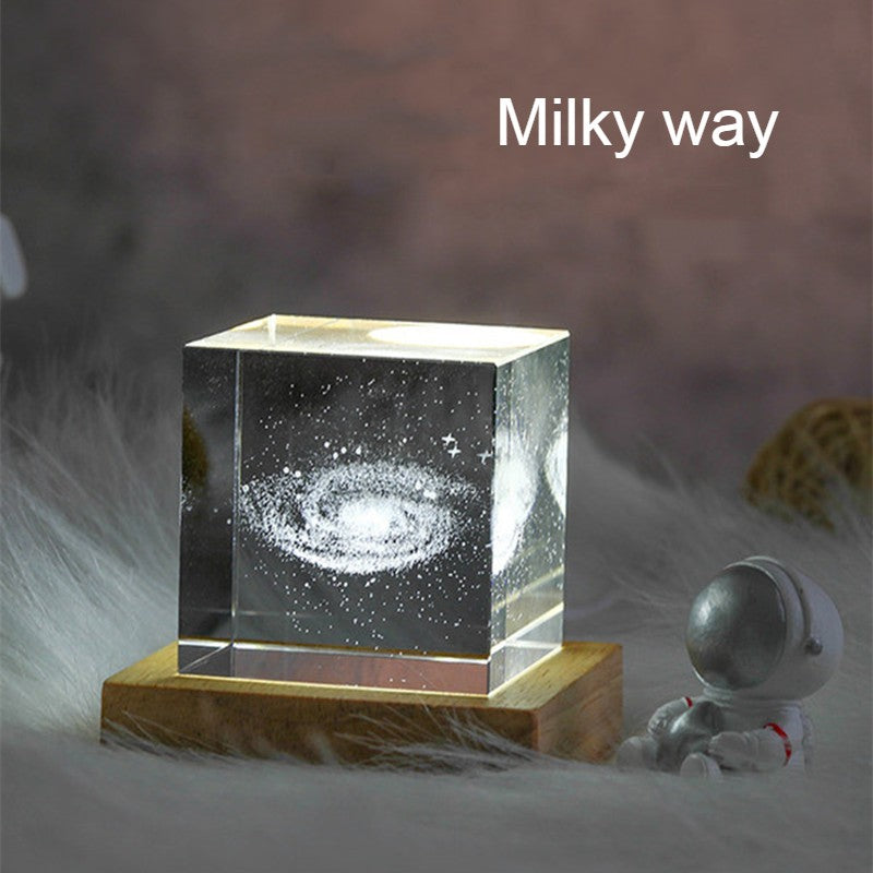 Vibrant LED Lighted Glass Decoration Box