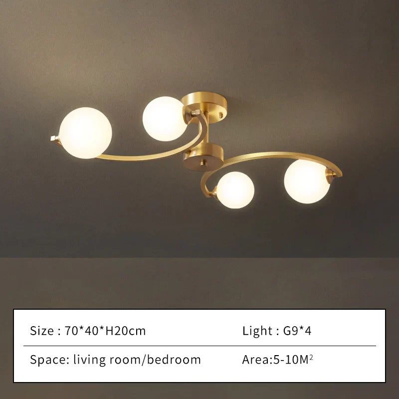 Luxury Metal LED Glass Ball Chandelier Rust Free