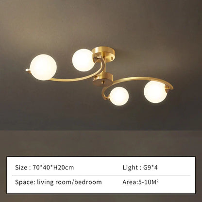 Luxury Metal LED Glass Ball Chandelier Rust Free