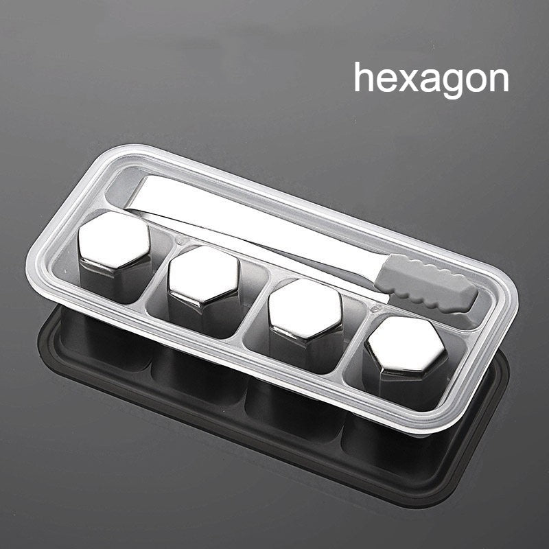 Durable Stainless Steel Ice Cubes Set with Clamp