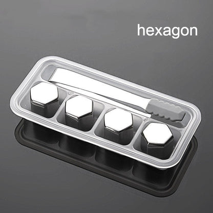 Durable Stainless Steel Ice Cubes Set with Clamp