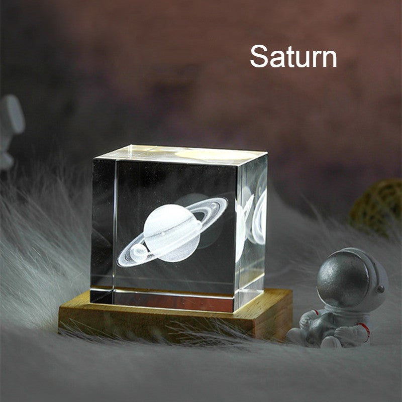 Vibrant LED Lighted Glass Decoration Box