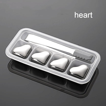 Durable Stainless Steel Ice Cubes Set with Clamp