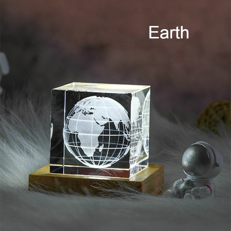 Vibrant LED Lighted Glass Decoration Box