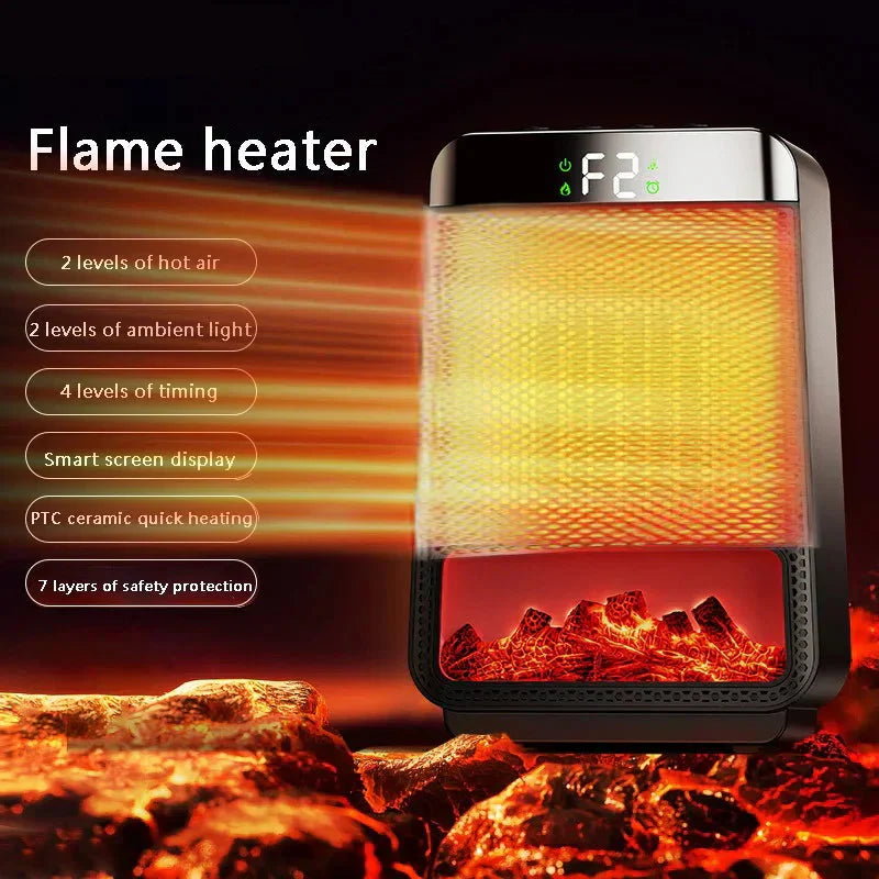 Portable 1500W Digital Space Heater with Quiet Fan - Luxicro