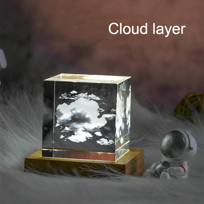Vibrant LED Lighted Glass Decoration Box