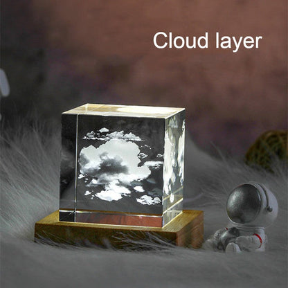 Vibrant LED Lighted Glass Decoration Box