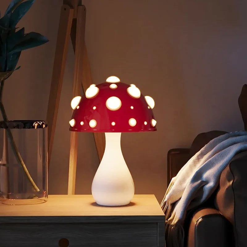 Vibrant Mushroom Desk Light Lamp - Luxicro