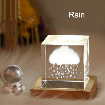 Vibrant LED Lighted Glass Decoration Box