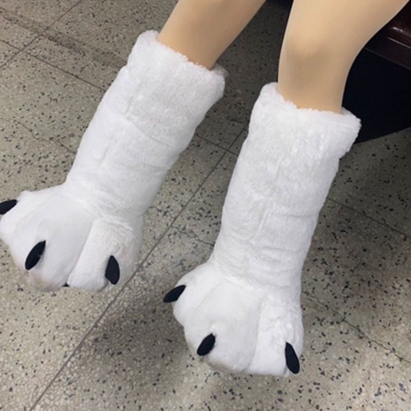 Cozy Plush Teddy Boot Slippers - Luxicro