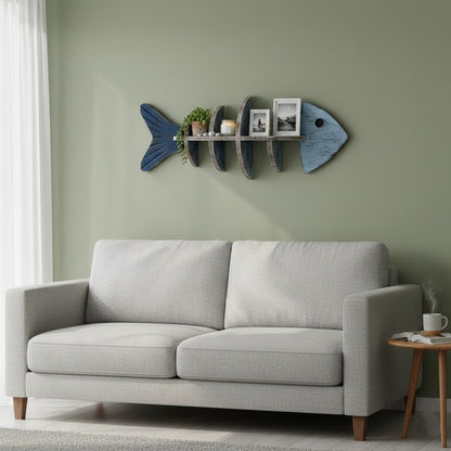 Reclaimed Wood Floating Shelf