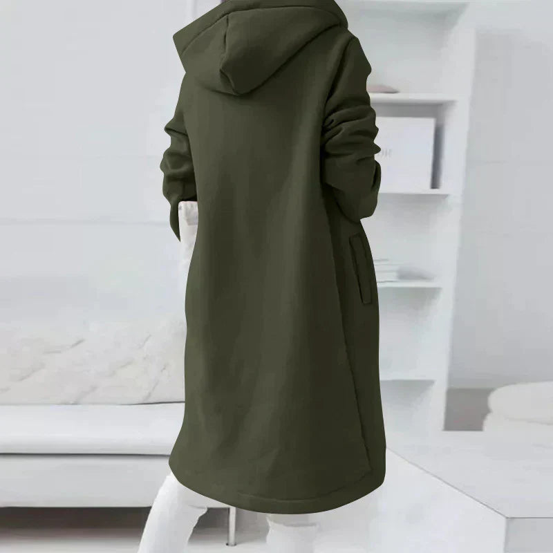 Cozy Oversized Women's Long Hoodie - Soft Zip Up Sweatshirt