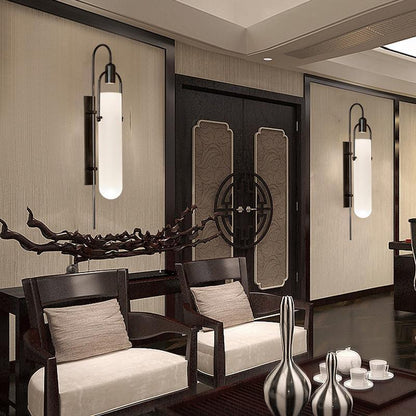 Modern Silver Glass Wall Lamp