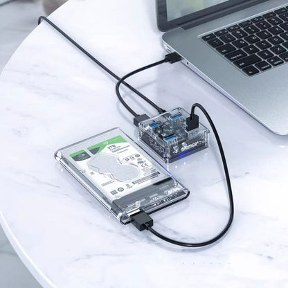 Portable Mini 4-Port USB 3.0 Hub Adapter