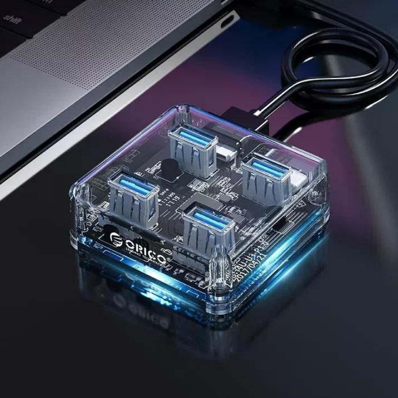 Portable Mini 4-Port USB 3.0 Hub Adapter - Luxicro